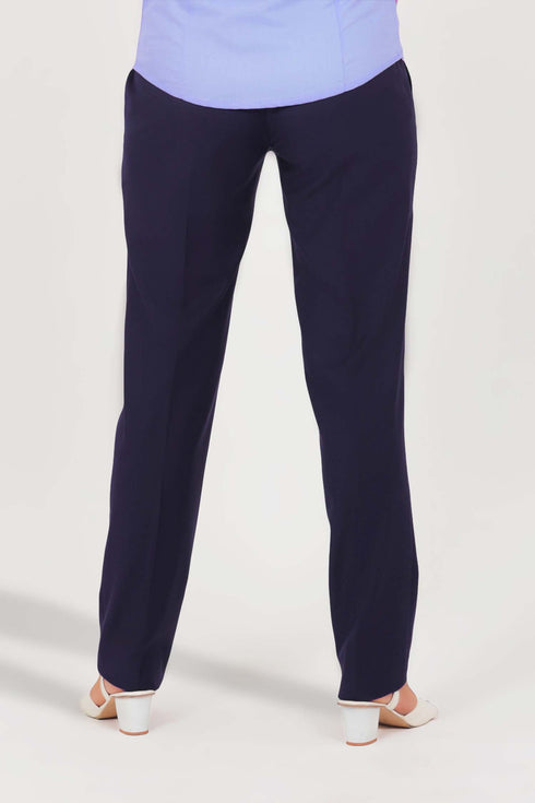 Veshbhoshaa Bluebird Women'S Navy Blue Casual Formal Trousers